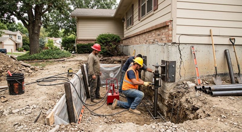Cracked Foundation Repair in Avon, MA