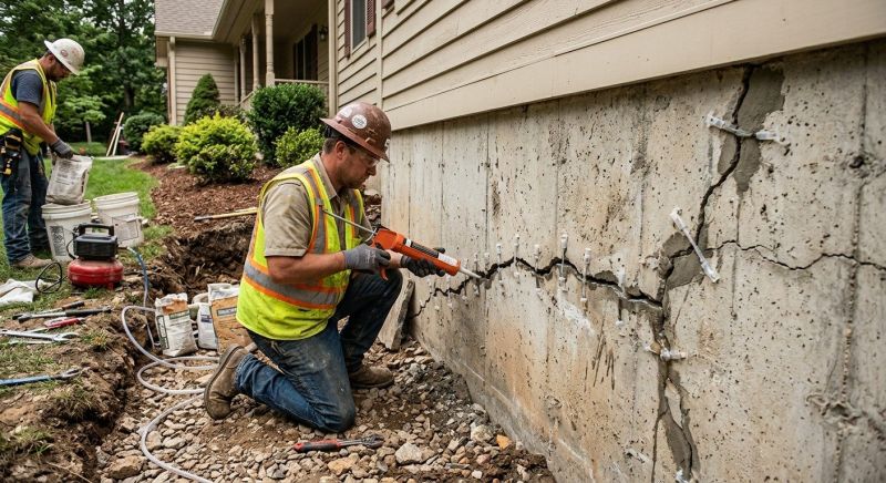 Cracked Foundation Repair in Halifax, MA