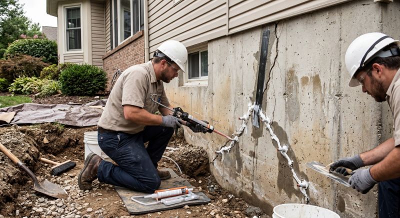 Cracked Foundation Repair in Hanson, MA