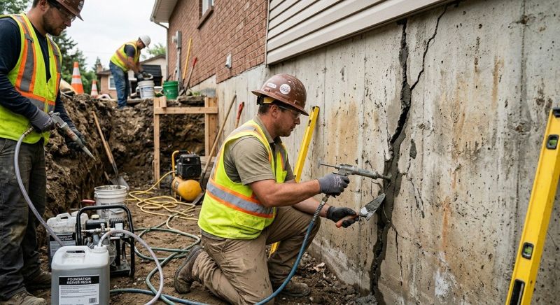 Cracked Foundation Repair in Revere, MA