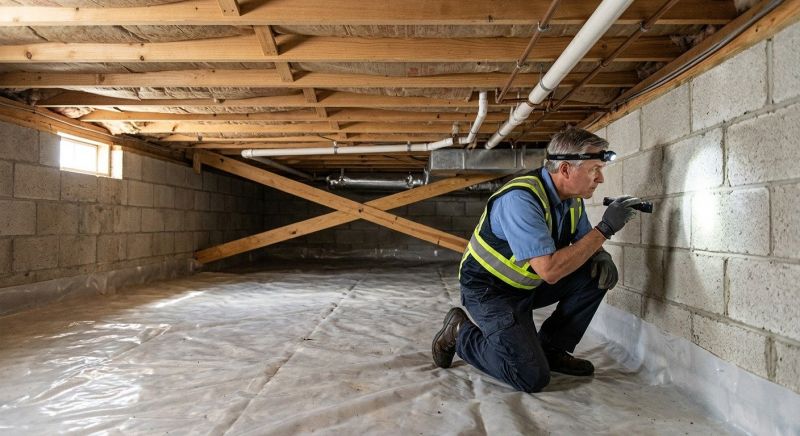 Crawl Space Leveling in Dedham, MA