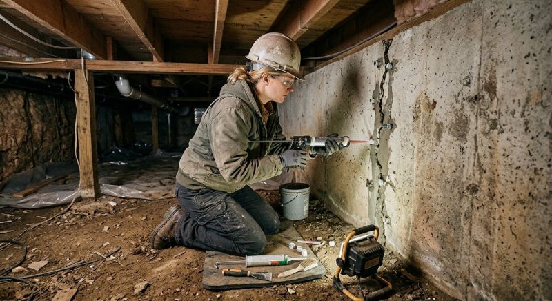 Crawlspace Foundation Repair in Lincoln, MA