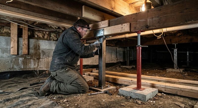 Crawlspace Structural Repair in Dedham, MA