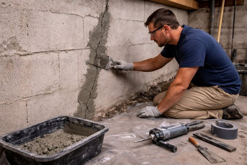 Foundation Crack Repair in Everett, MA