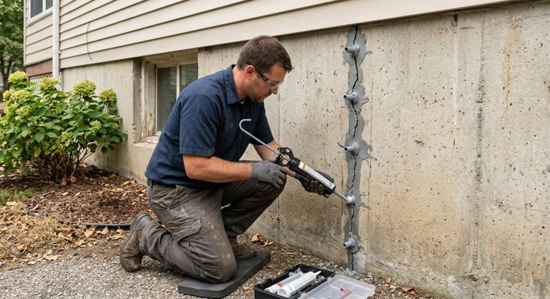 Foundation Crack Sealing in Dedham, MA