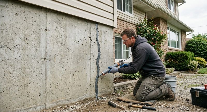 Foundation Crack Sealing in Dedham, MA