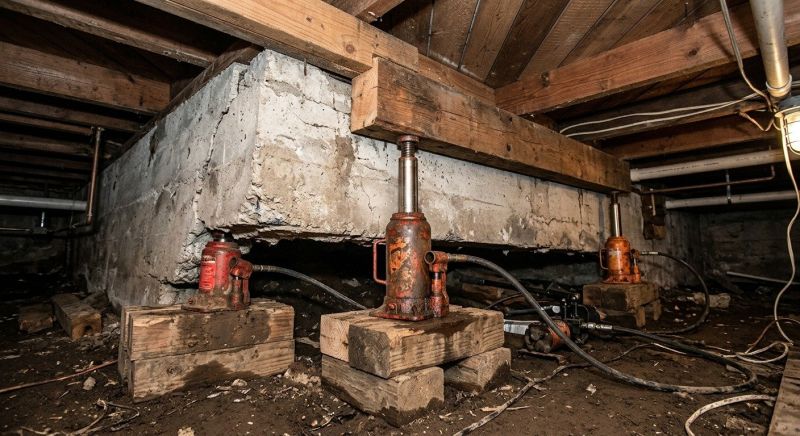 Foundation Jacking in Braintree, MA