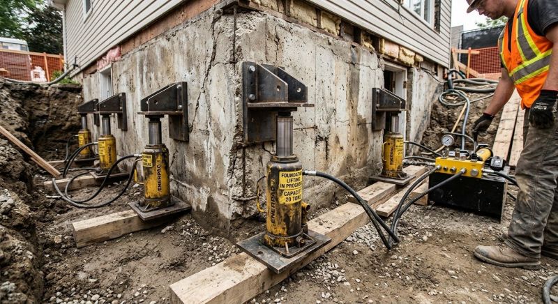 Foundation Jacking in Mansfield, MA