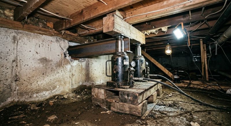 Foundation Jacking in Randolph, MA