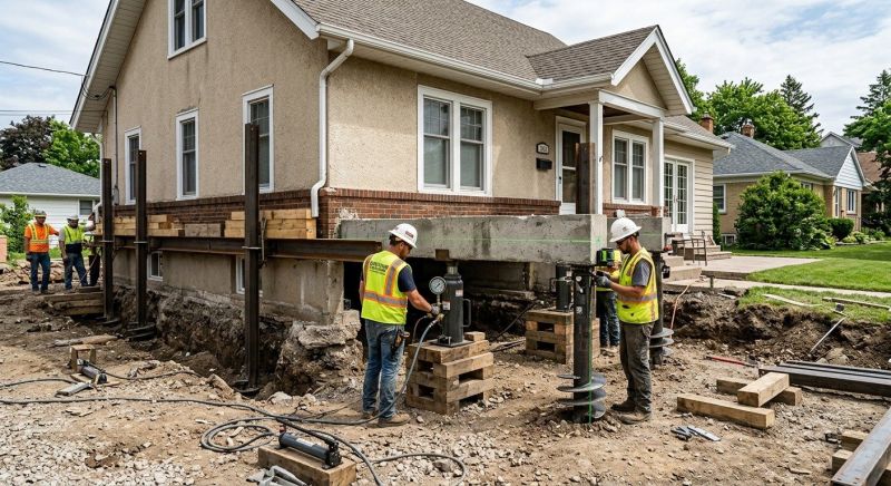 Foundation Releveling in Dedham, MA