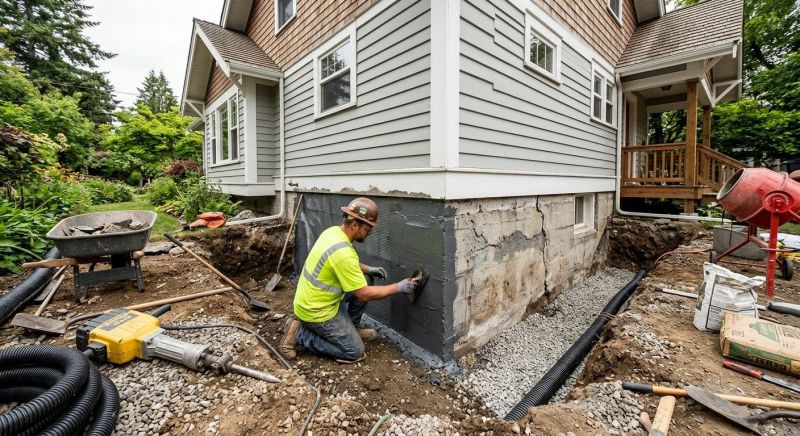 Foundation Renovation in Dedham, MA