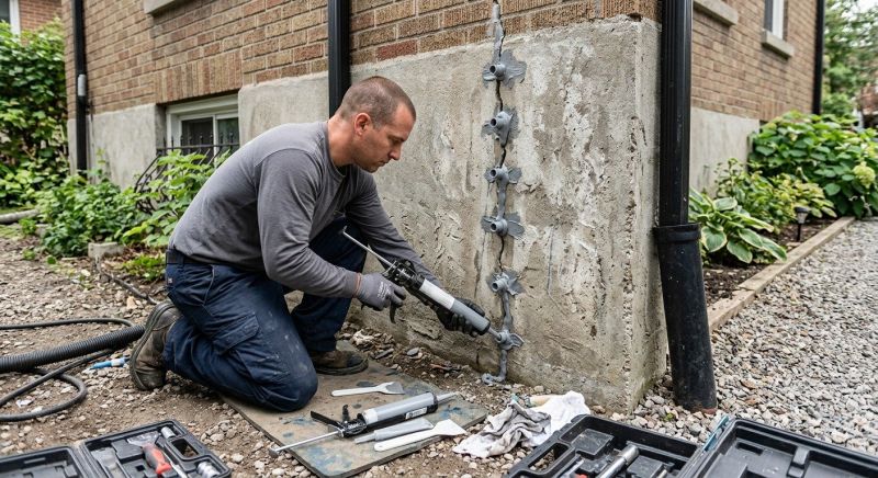 Foundation Settlement Repair in Dedham, MA