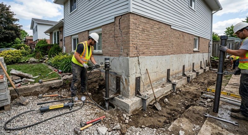 Foundation Stabilizing in Hudson, MA