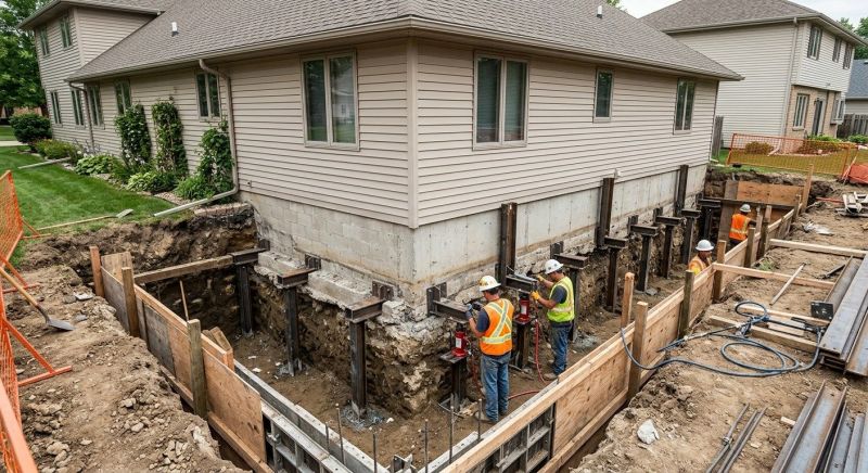 Foundation Underpinning in Dedham, MA