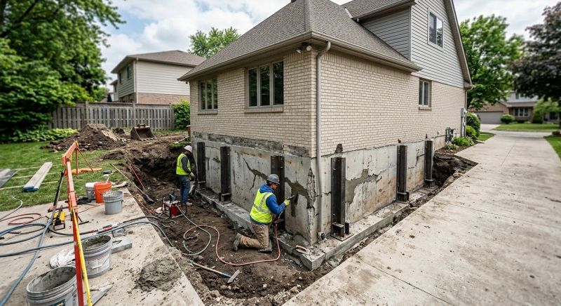 House Foundation Repair in Hanson, MA