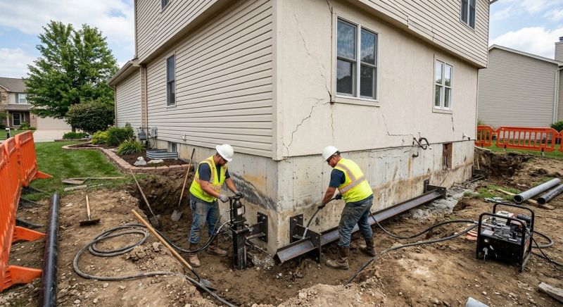 Sinking Foundation Repair in Cohasset, MA