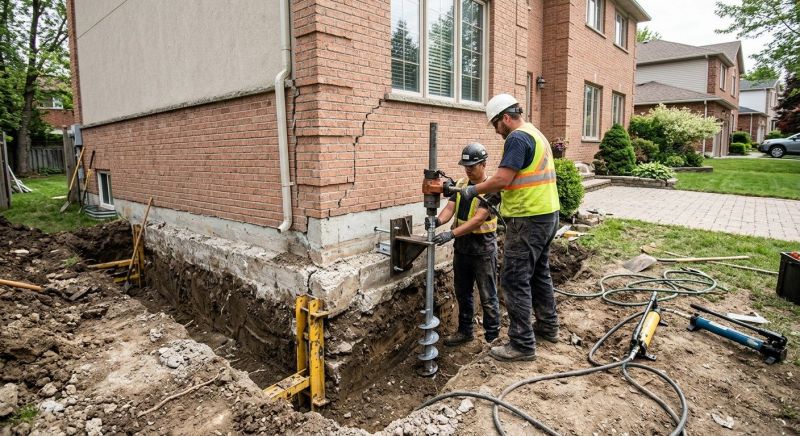 Sinking Foundation Repair in Everett, MA