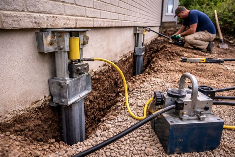 Sinking Foundation Repair in Holliston, MA