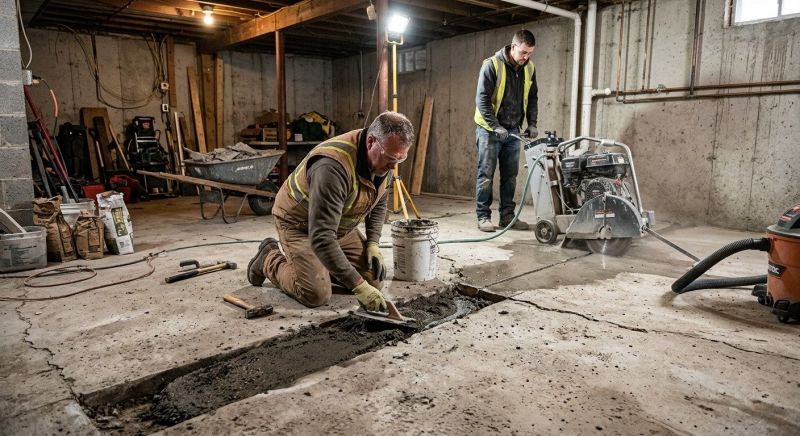 Slab Foundation Repair in Dedham, MA